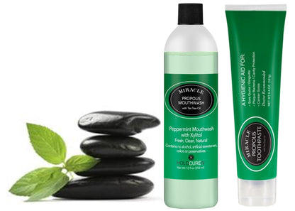 Miracle Propolis Mouth Wash with Natural Propolis & Tea Tree Oil, No Fluoride 12 oz