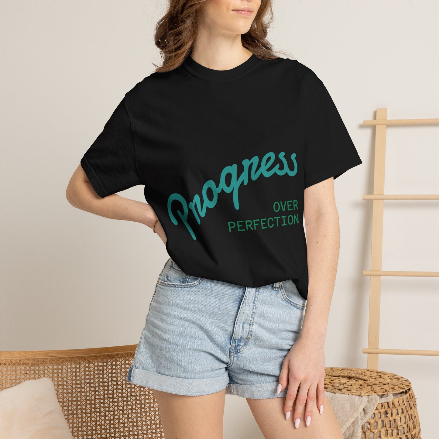 Progress Over Perfection T-Shirt — Motivational Graphic Tee