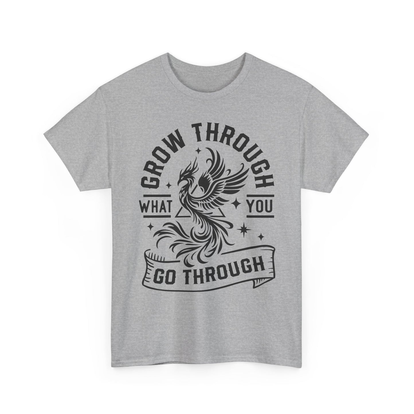 Grow Through What You Go Through T-Shirt — Inspirational Phoenix Graphic Tee