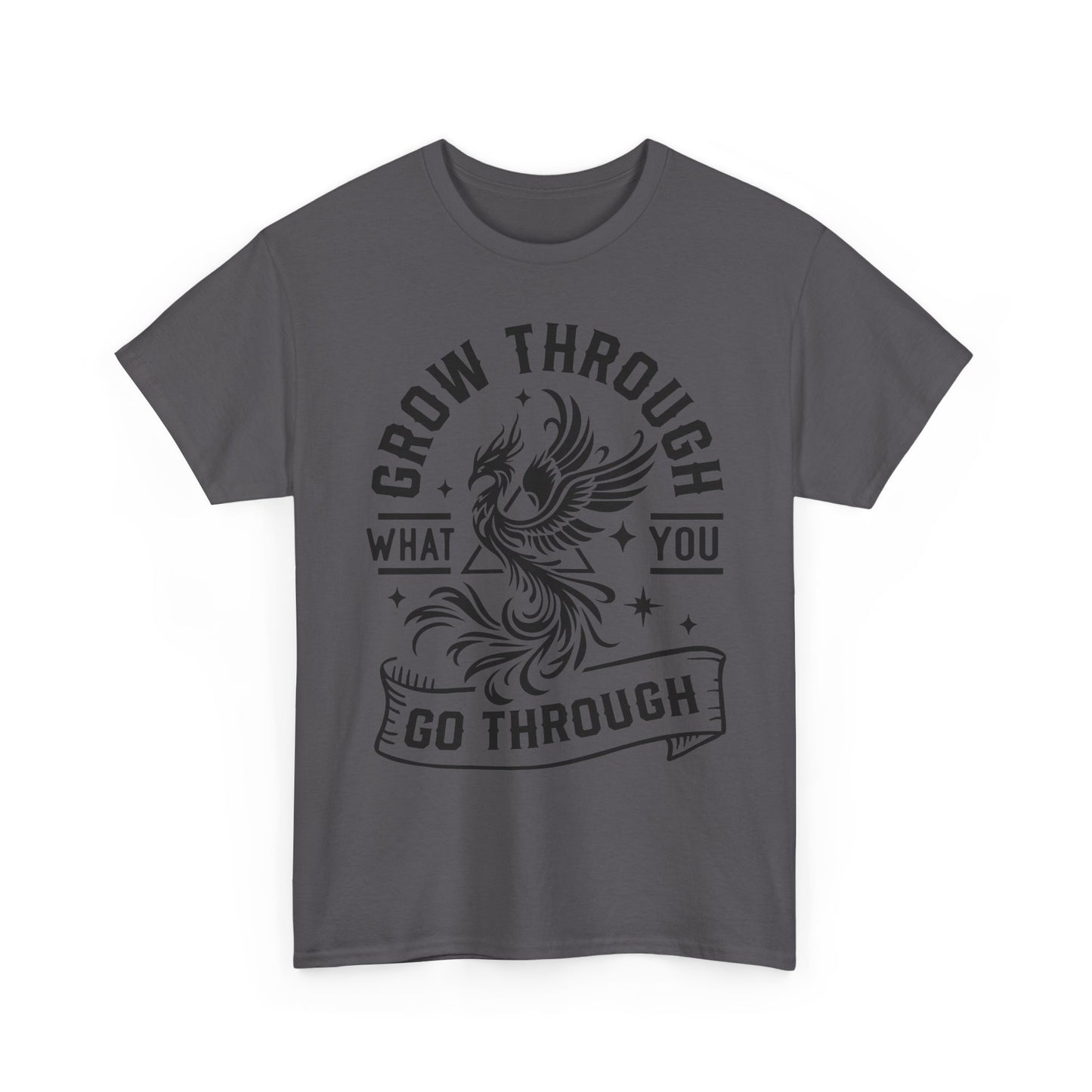 Grow Through What You Go Through T-Shirt — Inspirational Phoenix Graphic Tee