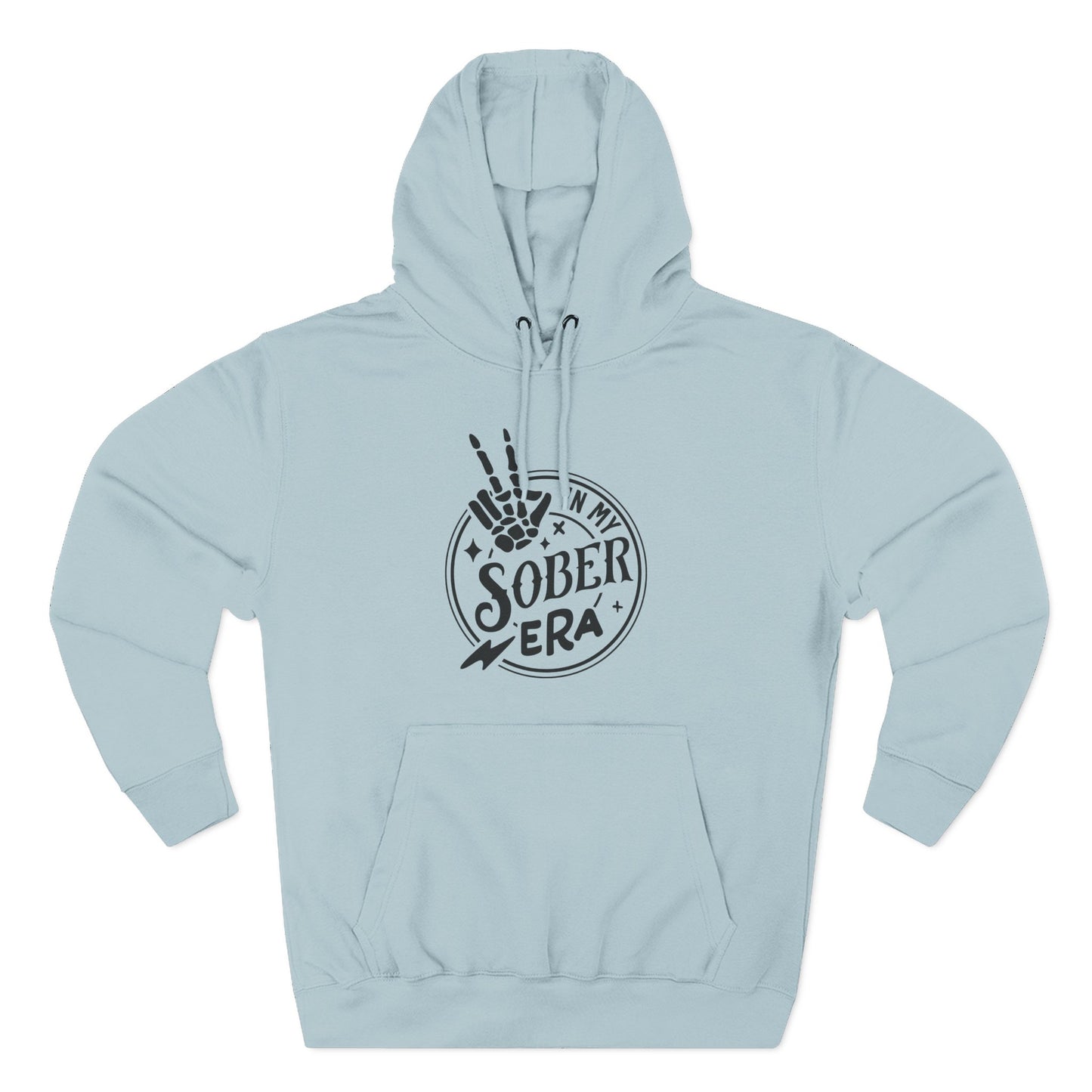 Sober Era Hoodie — Vintage Recovery Logo Fleece Pullover