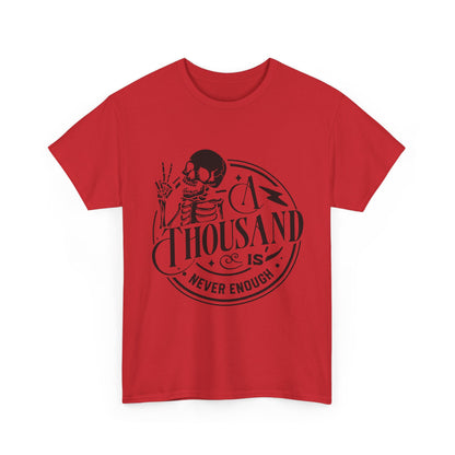 A Thousand Is Never Enough Skeleton Peace Sign T-Shirt