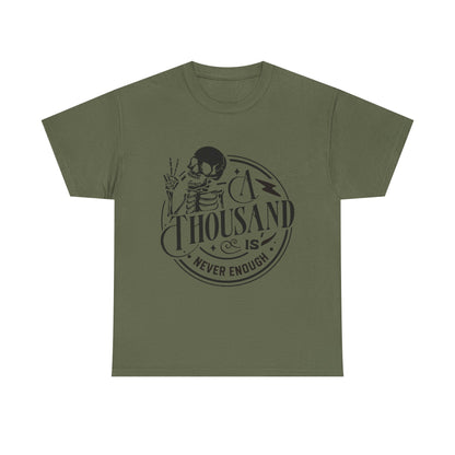 A Thousand Is Never Enough Skeleton Peace Sign T-Shirt