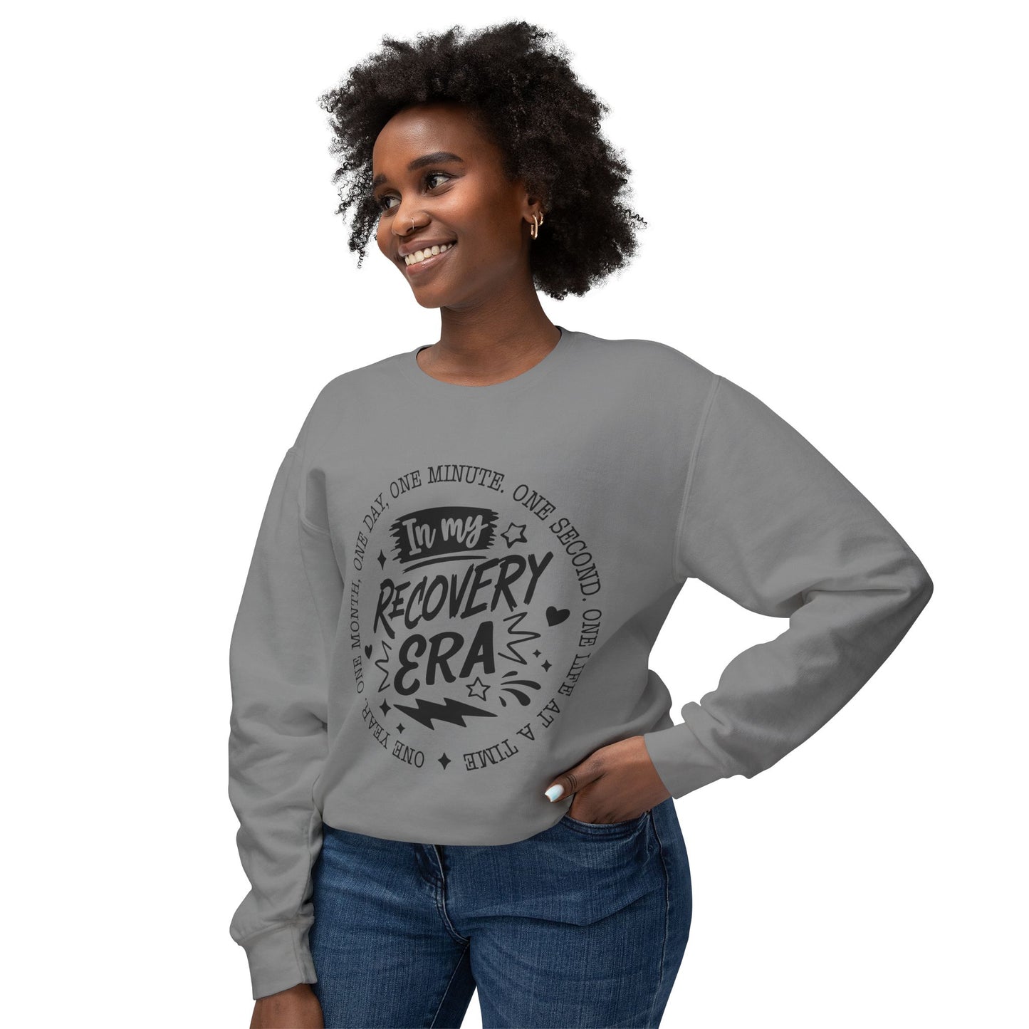 Recovery Era Sweatshirt — 'In My Recovery Era' Inspirational Crewneck