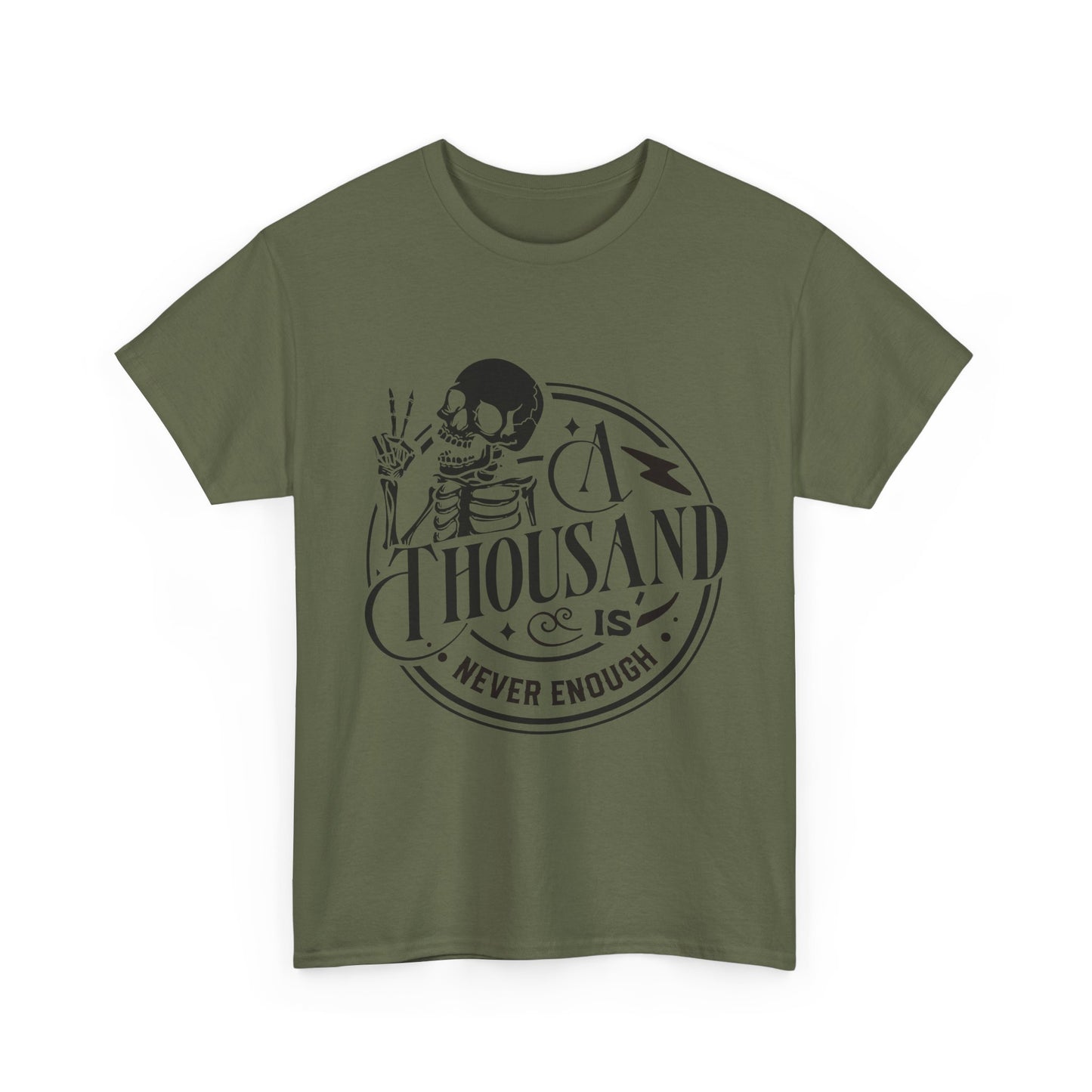 A Thousand Is Never Enough Skeleton Peace Sign T-Shirt