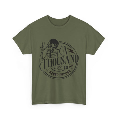 A Thousand Is Never Enough Skeleton Peace Sign T-Shirt