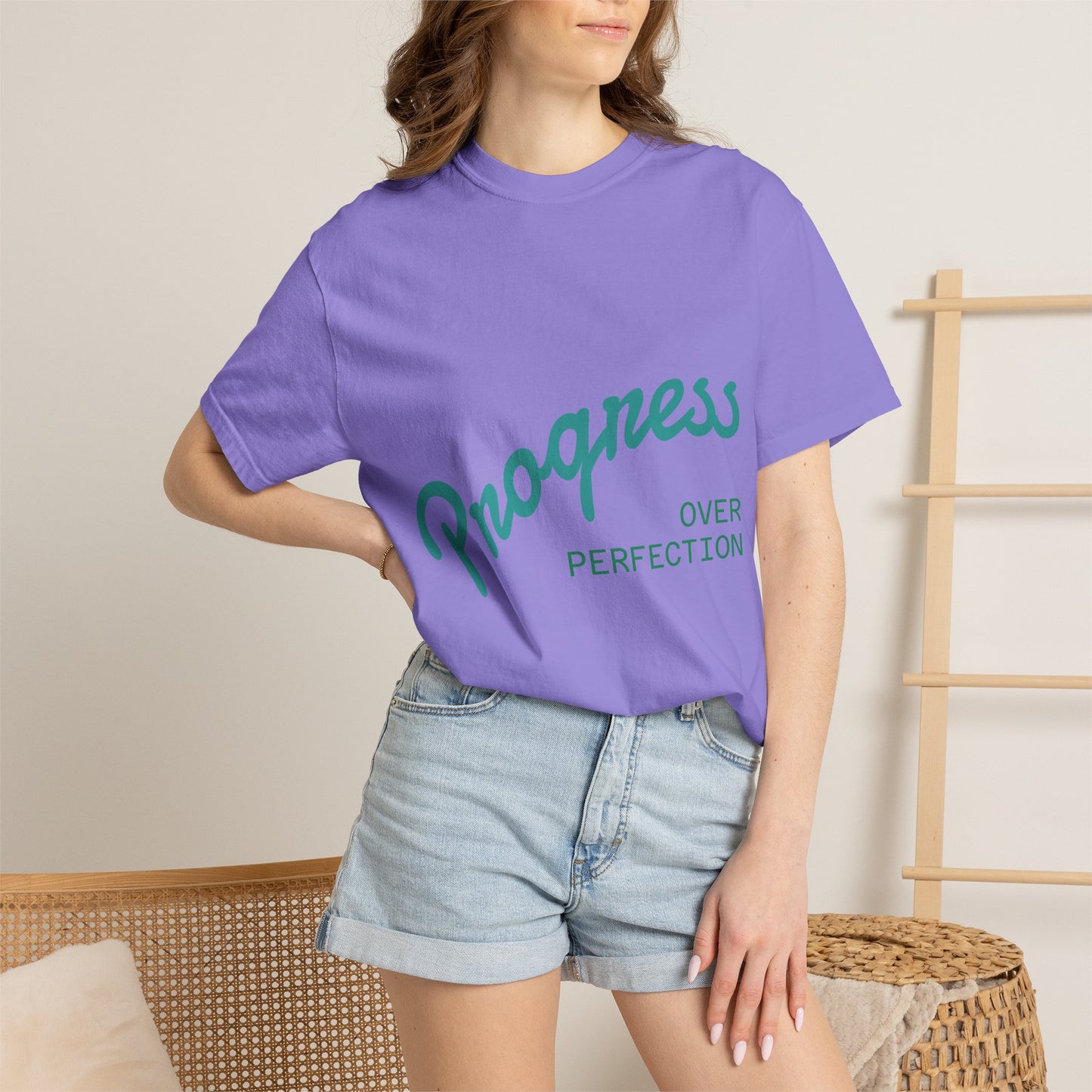 Progress Over Perfection T-Shirt — Motivational Graphic Tee