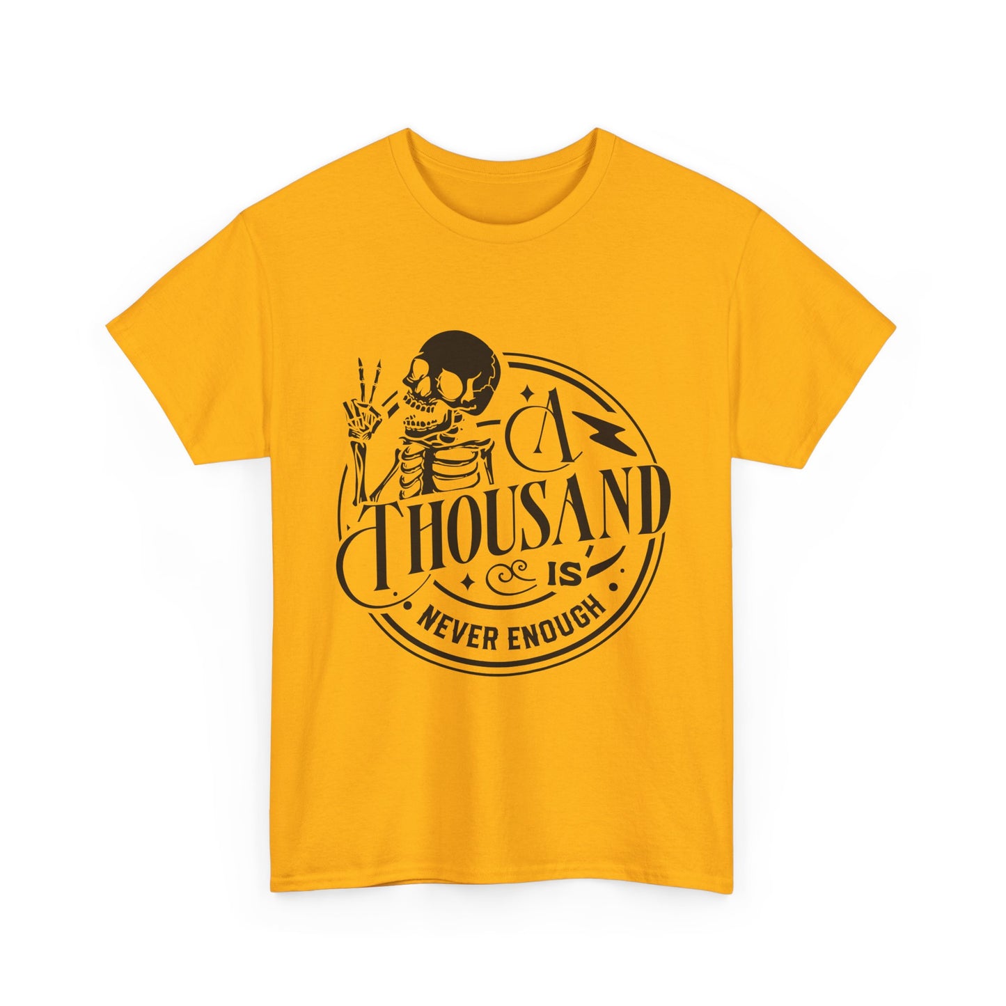 A Thousand Is Never Enough Skeleton Peace Sign T-Shirt