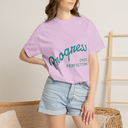 Progress Over Perfection T-Shirt — Motivational Graphic Tee