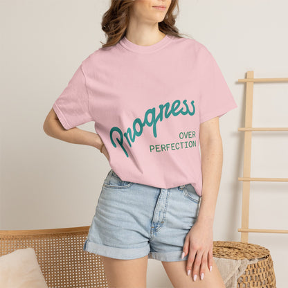 Progress Over Perfection T-Shirt — Motivational Graphic Tee