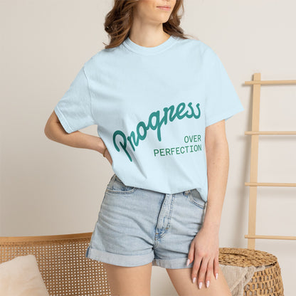 Progress Over Perfection T-Shirt — Motivational Graphic Tee