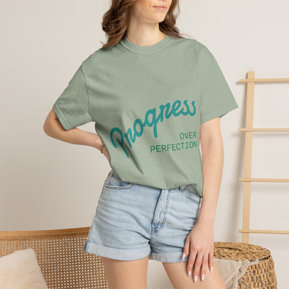 Progress Over Perfection T-Shirt — Motivational Graphic Tee