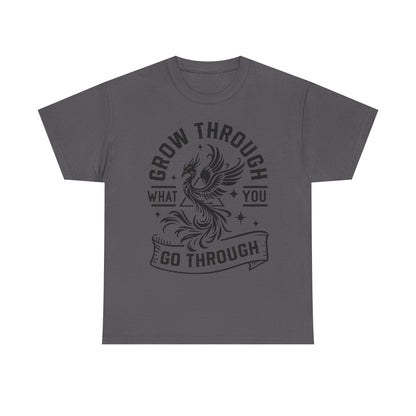 Grow Through What You Go Through T-Shirt — Inspirational Phoenix Graphic Tee