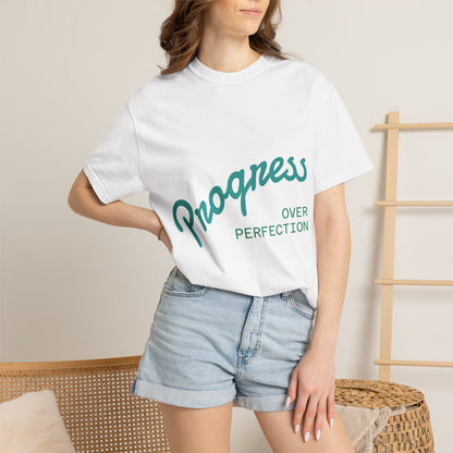 Progress Over Perfection T-Shirt — Motivational Graphic Tee