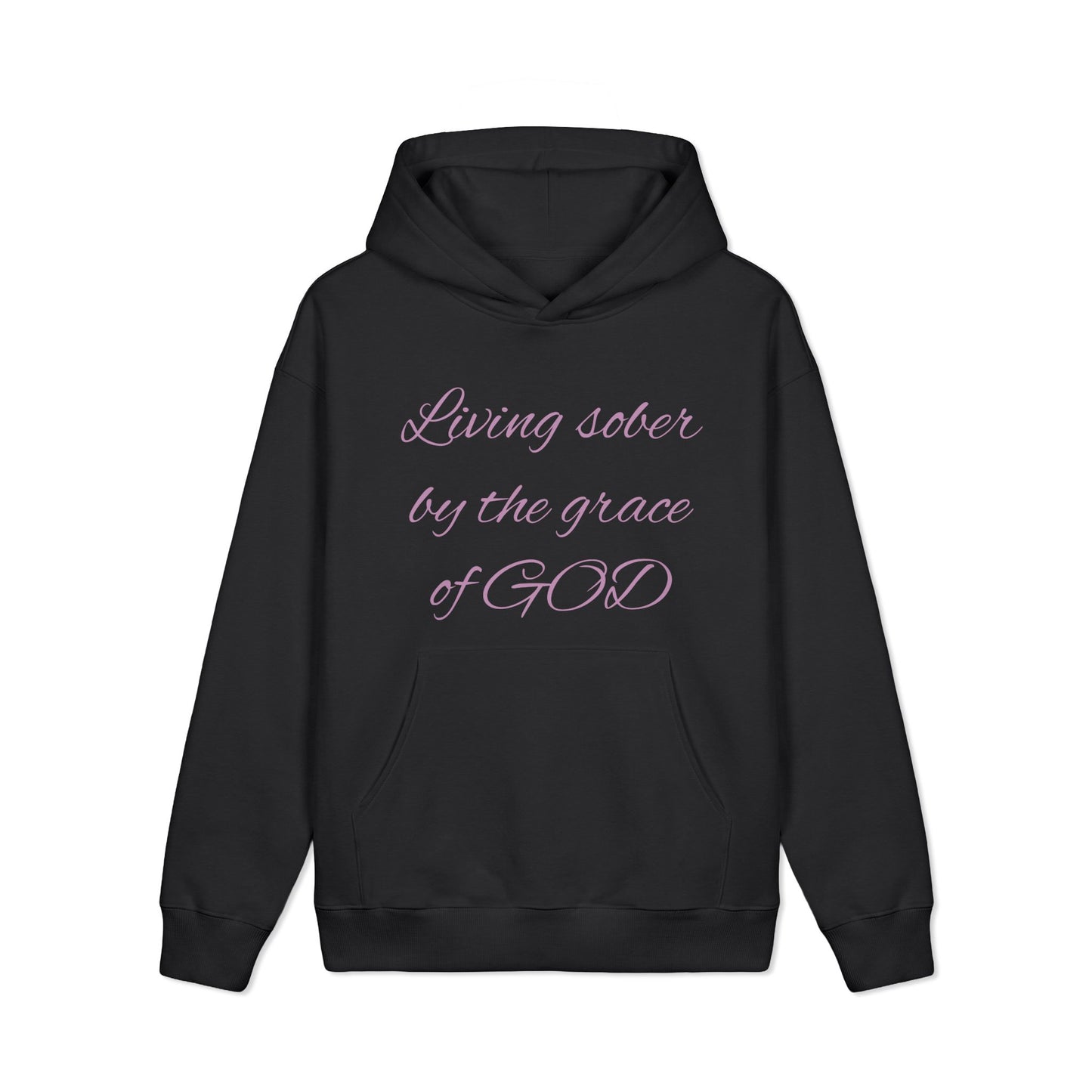 Christian Sober Living Hoodie — "Living sober by the grace of GOD" Faith Hoodie