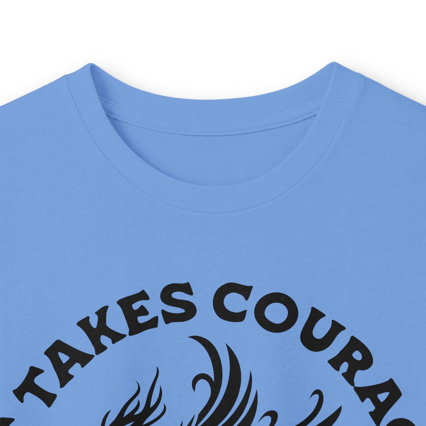 Long Sleeve Tee — "It Takes Courage to Change" Phoenix Graphic