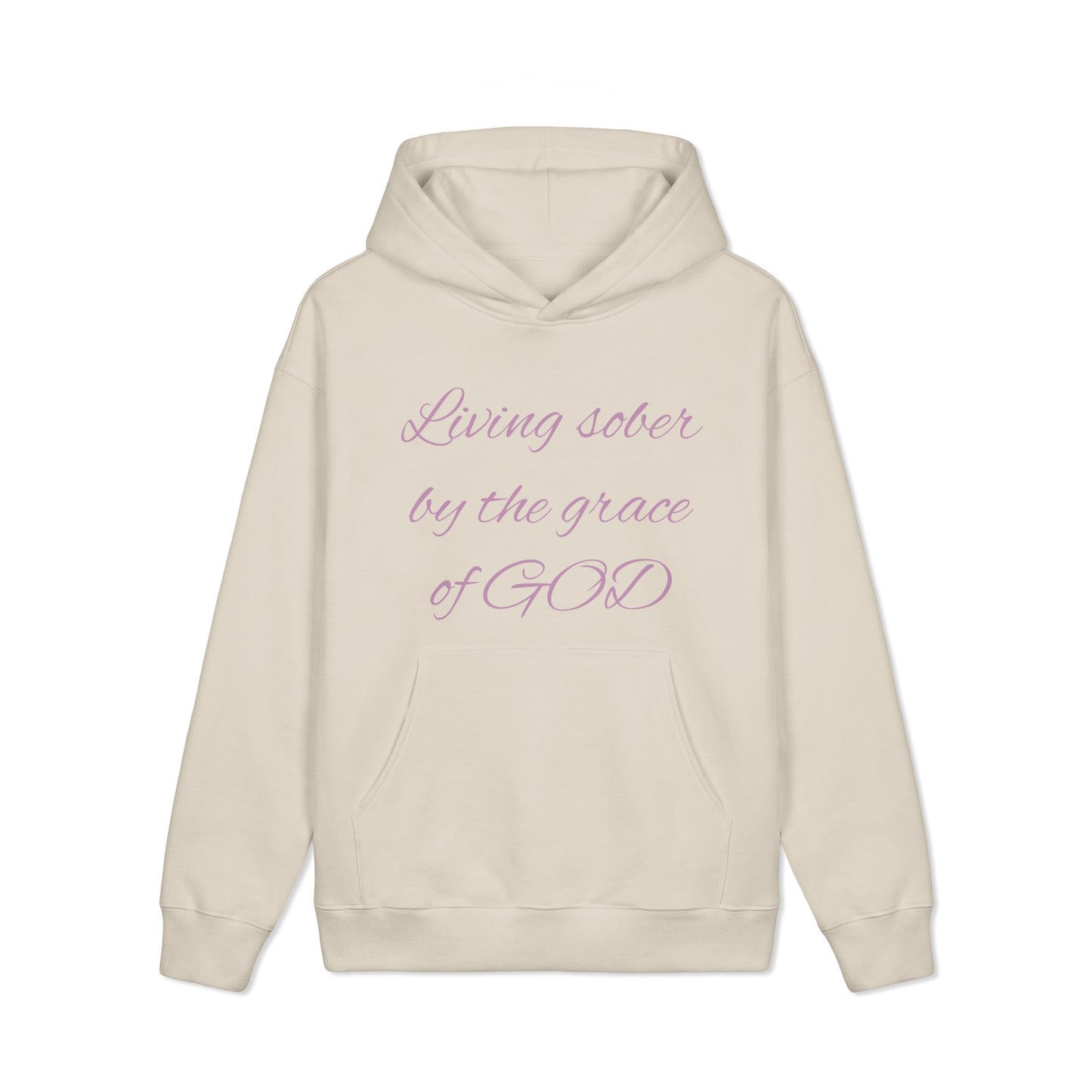 Christian Sober Living Hoodie — "Living sober by the grace of GOD" Faith Hoodie