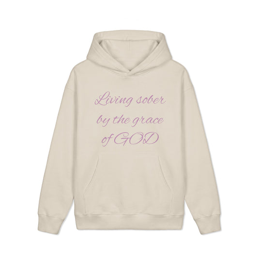 Christian Sober Living Hoodie — "Living sober by the grace of GOD" Faith Hoodie