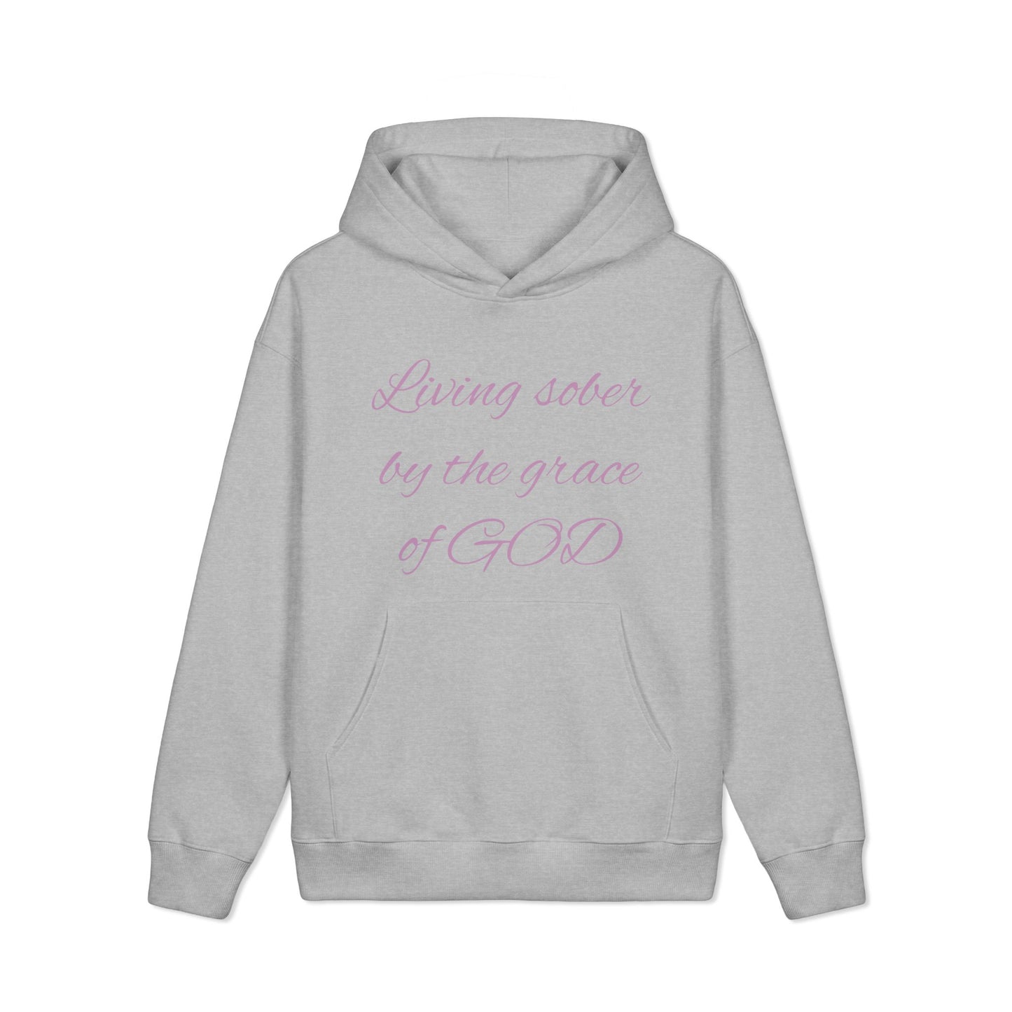Christian Sober Living Hoodie — "Living sober by the grace of GOD" Faith Hoodie