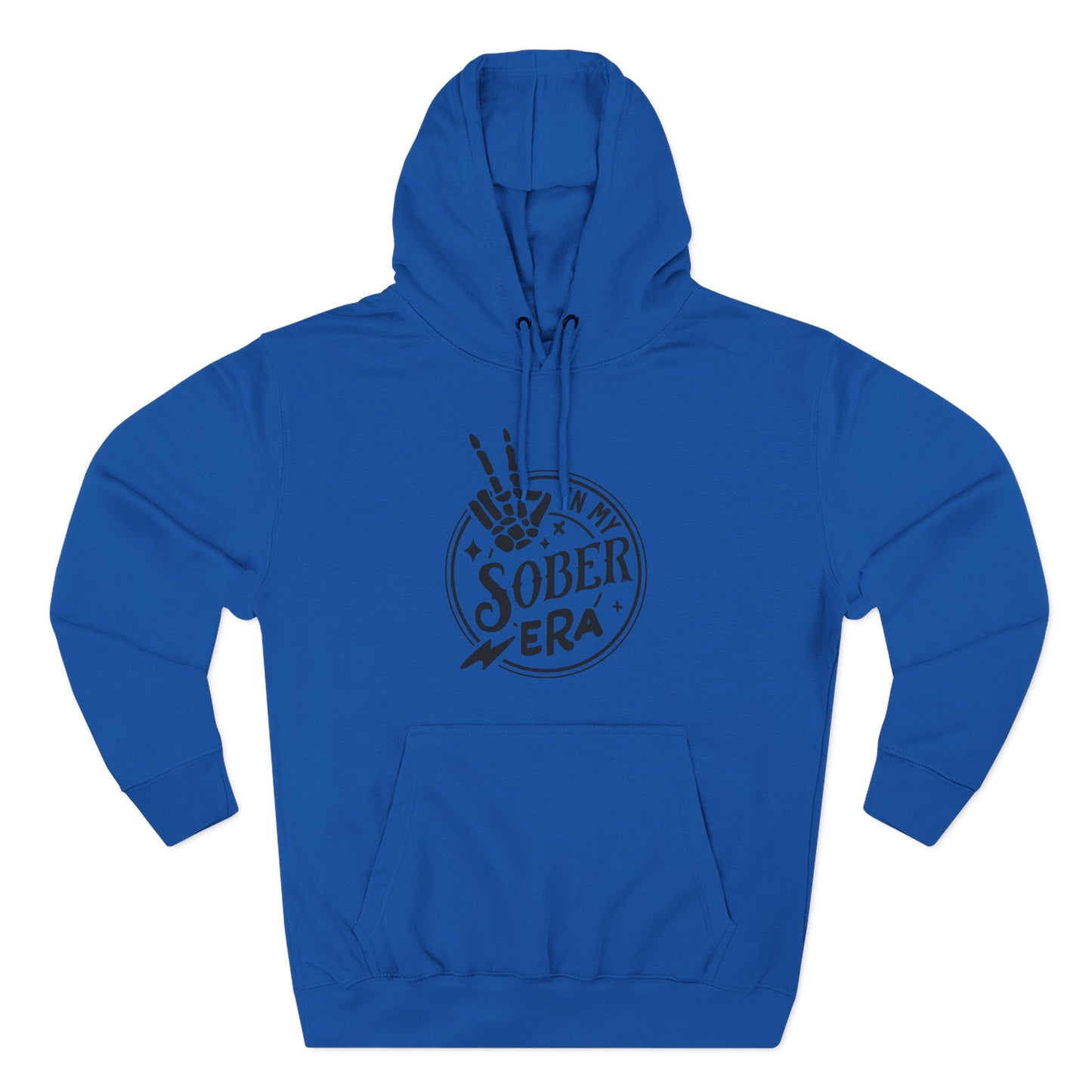 Sober Era Hoodie — Vintage Recovery Logo Fleece Pullover