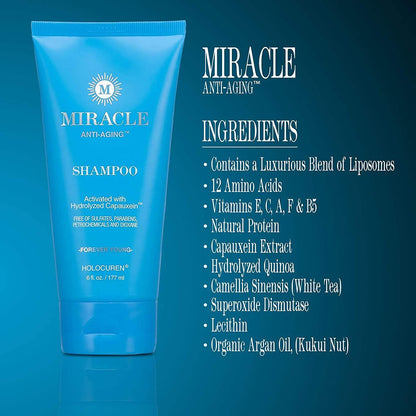 Holocuren Miracle Anti-Aging Shampoo – Hair & Follicle Therapy, 6 oz
