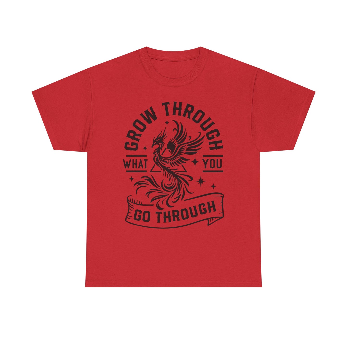 Grow Through What You Go Through T-Shirt — Inspirational Phoenix Graphic Tee