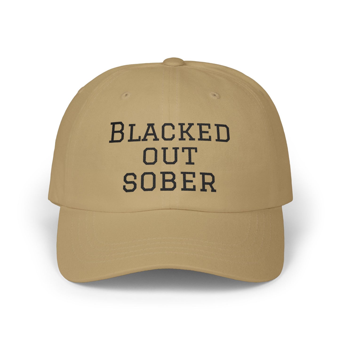 Dad Cap — "Blacked Out Sober" Embroidered Vintage Baseball Hat