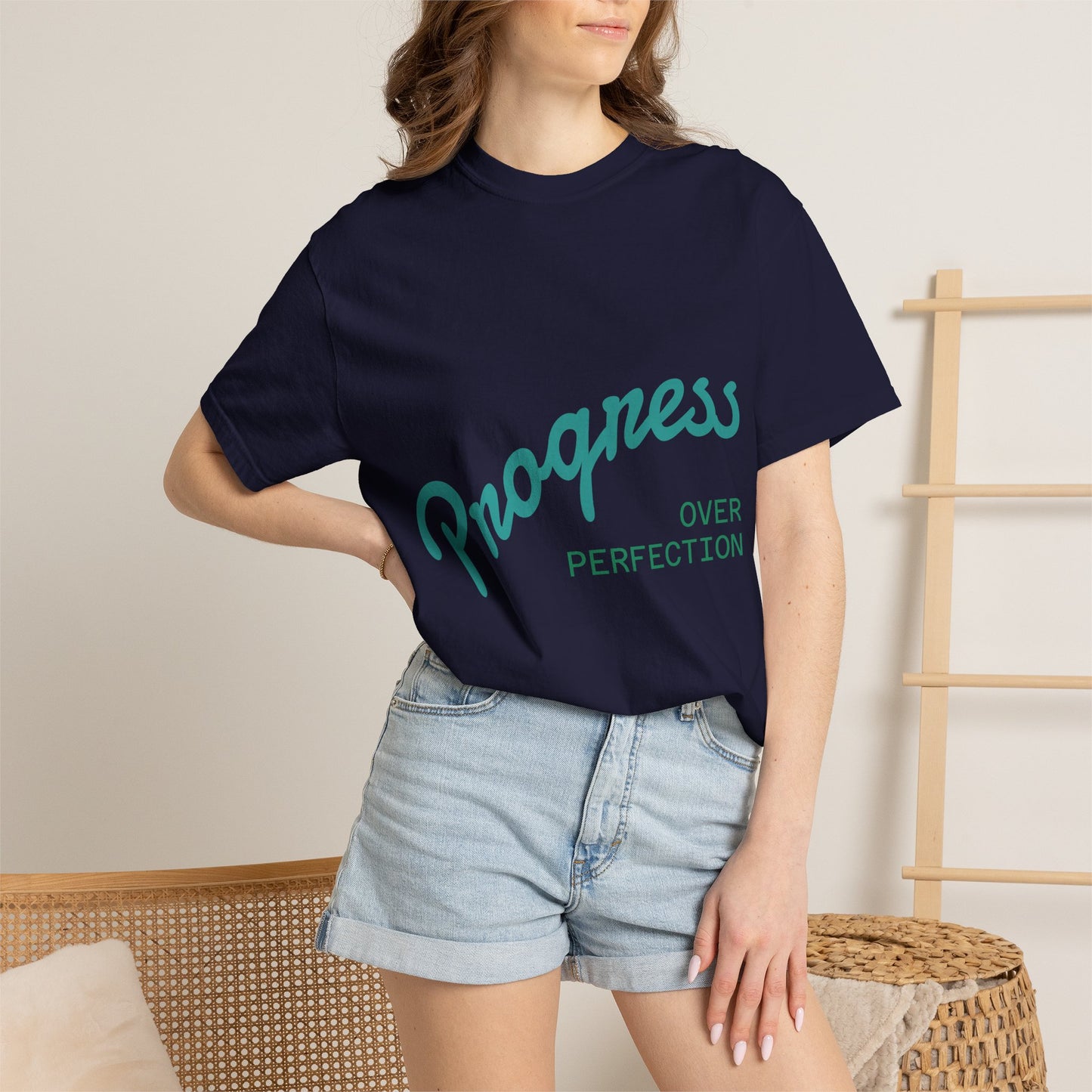Progress Over Perfection T-Shirt — Motivational Graphic Tee