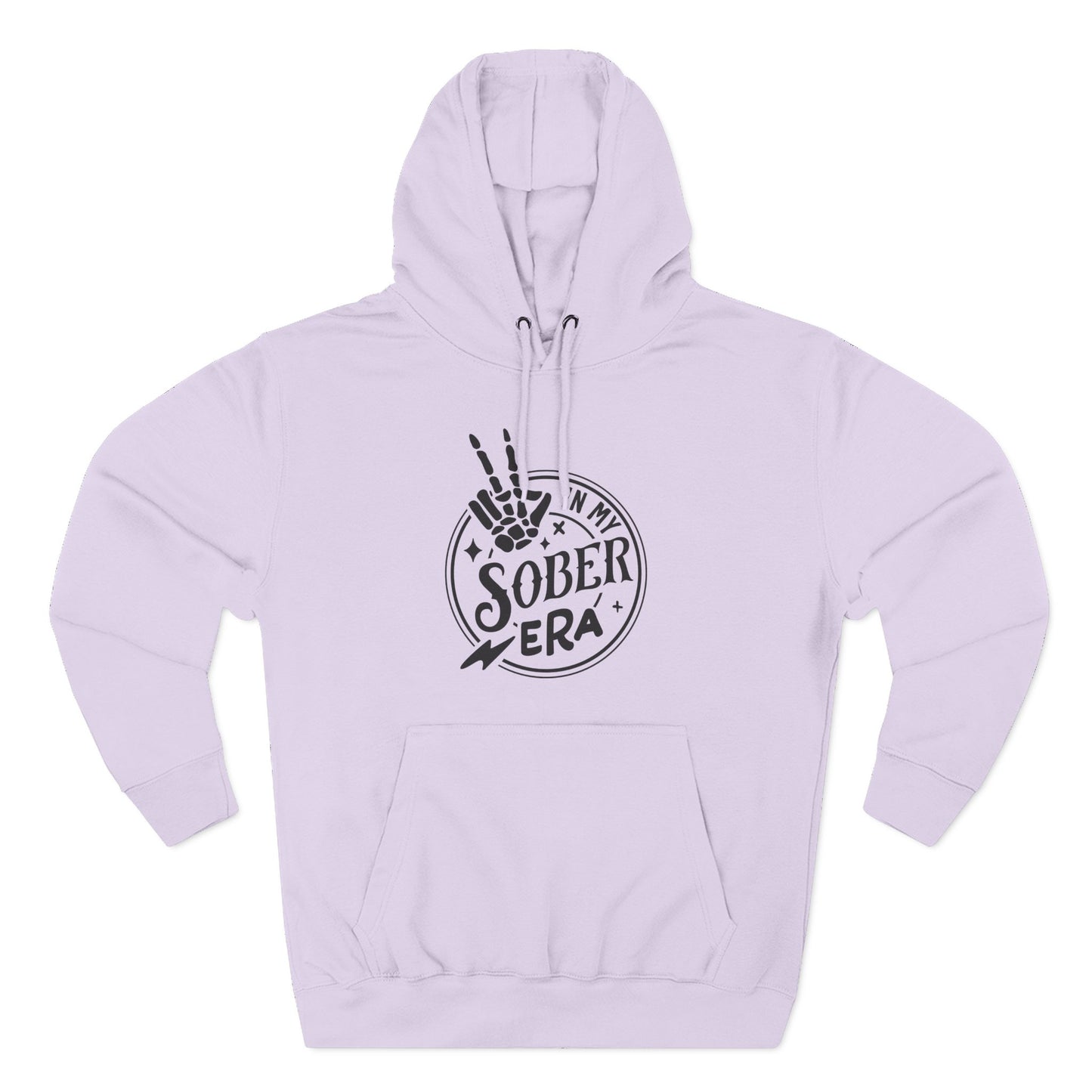 Sober Era Hoodie — Vintage Recovery Logo Fleece Pullover
