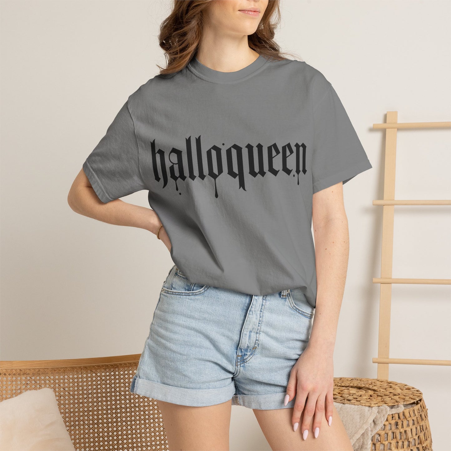 Halloqueen T-Shirt — "Spooky Season" Gothic Halloween Tee