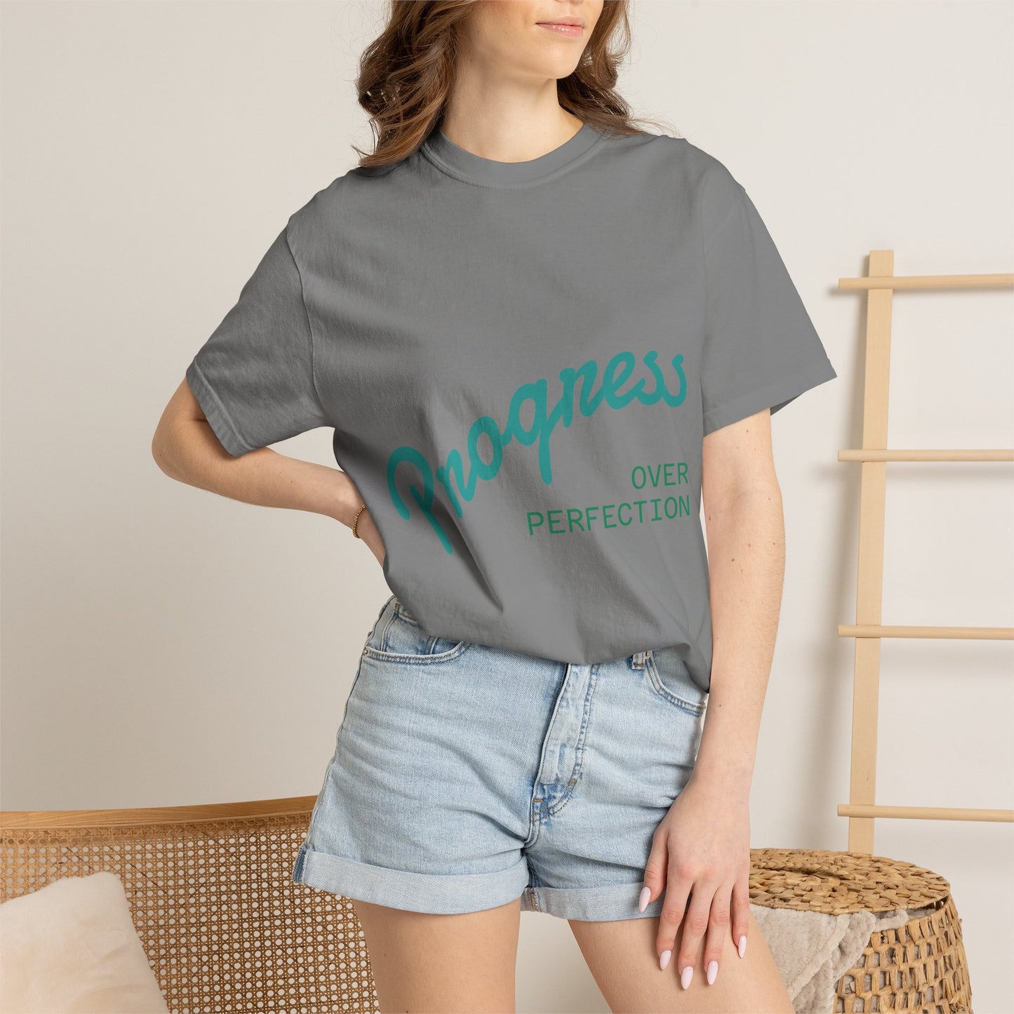 Progress Over Perfection T-Shirt — Motivational Graphic Tee