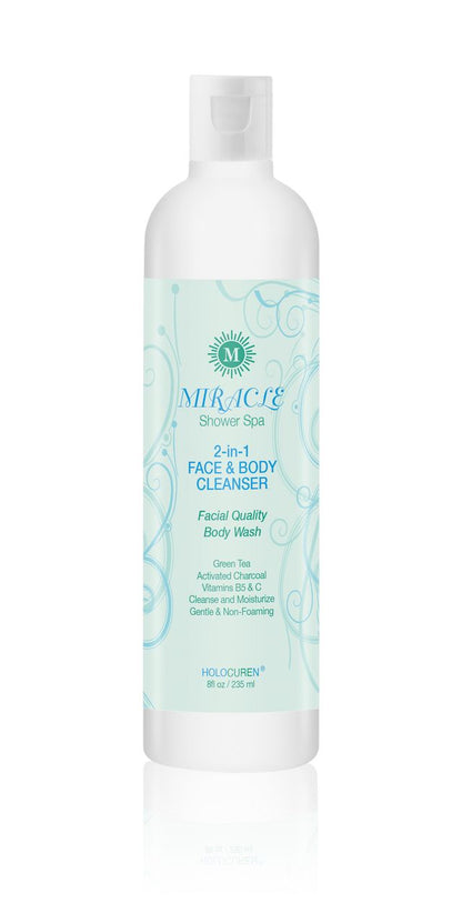 Miracle 2-in-1 Face & Body Cleanser with Activated Charcoal, 8 oz FLIP TOP Bottle