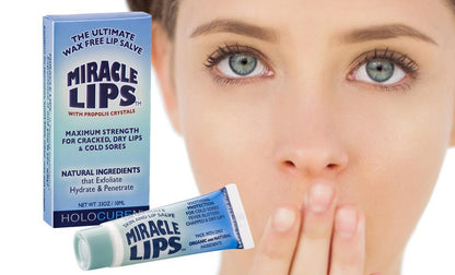 Holocuren Miracle Lips Salve for Dry Lips – Deep Moisturizing Formula, 0.33 oz